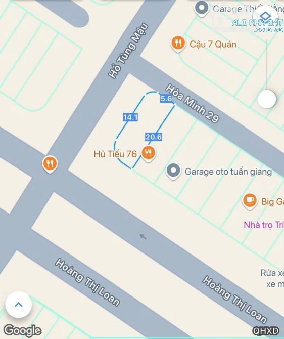 Bán lô đất góc 3 mặt tiền đường Hoàng Thị Loan & Hồ Tùng Mậu - 2