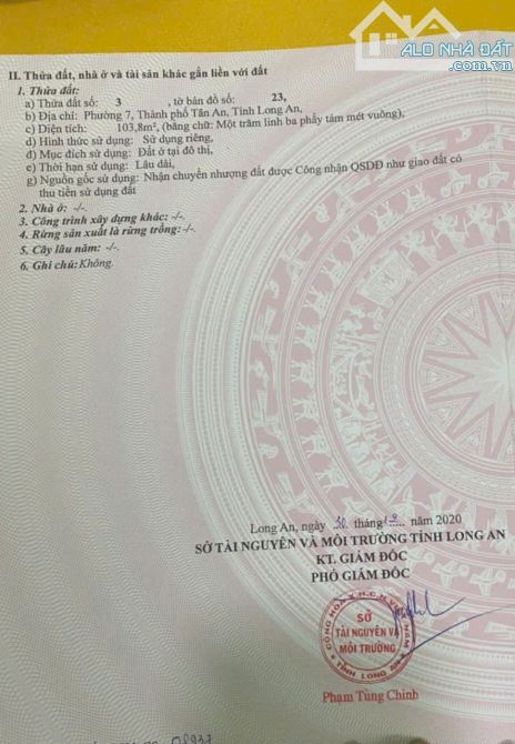 Bán đất phường 7 TP Tân An, Long An - 3