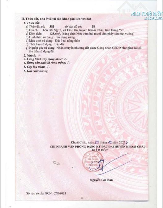 Cần bán đất đẹp 128,6m tại Bãi sậy 2 Tân dân - 5