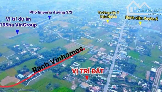 VINHOME LONG AN , BÁN ĐẤT SÁT VINHOME 105 M2 . GIÁ 920 TRIỆU , SỔ HỒNG RIÊNG