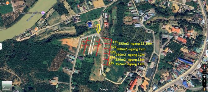 Đất thổ cư 260m2 ngay quốc lộ 20 , cách sân bay Liên Khương 10p