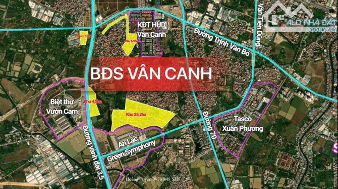 HOT! Bảng hàng từ A đến Z các lô DT 40m2- 210m2 tại khu DV Vân Canh giá đầu tư, vị trí đẹp - 3
