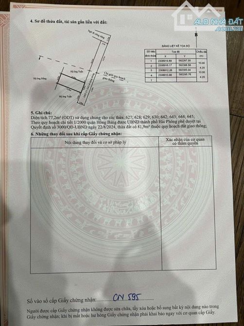 Bán đất Cam Lộ, Hùng Vương, Hồng Bàng, HP – Cơ Hội Đầu Tư Sinh Lợi Cao Chỉ 1,1 Tỷ, 45m2 - 7