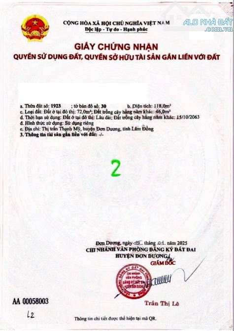 ✨ 2 MẶT TIỀN đường Nguyễn Chí Thanh, gần TTHC Huyện, Ngang 5M x Dài 25M (72m2 ODT) - 819TR - 9