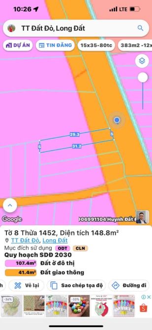 Bán 2 lô liền kề mt Nam Kỳ Khởi Nghĩa| Thị trấn Đất Đỏ 👉 Giá : 1tỷ400/ lô - 3