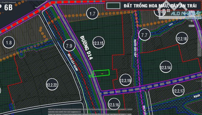Bán đất 1/ đường Bình Mỹ - 1552m2 - 6.7x81 nở hậu 21m - 100m2 thổ cư - xã Bình Mỹ - Củ Chi - 4