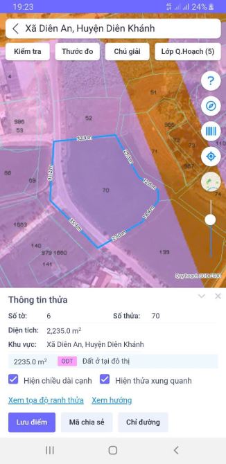 Bán đất lúa diên an bám đường hợp thổ - 1