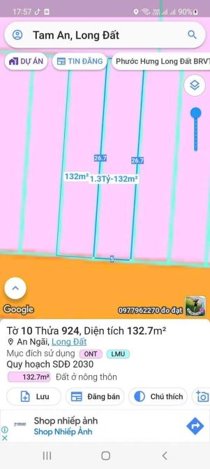 ĐẤT TAM️ AN (AN NGÃI CŨ)- LONG ĐẤT -BR-VT   Chính Chủ gửi bán 2  lô đất liền kề mặt tiền - 4