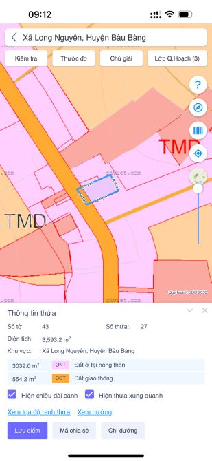 Bán lô đất 3593m2 mặt tiền 44m đường DT 749A Xã Long Nguyên, Bàu Bàng, Bình Dương - 2