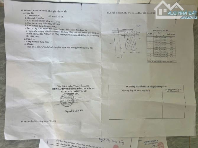 ✅ Bán 1300m2 đất lúa đường betong 4m view Kênh thuộc Ấp 7 , Phước Tân Hưng _ 30 x 43m2 - 2