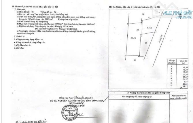 Bán đất 2 mặt tiền trước sau 6800m2 Đường Huỳnh Thúc Kháng, Long Thọ, Nhơn Trạch, Đồng Nai - 3