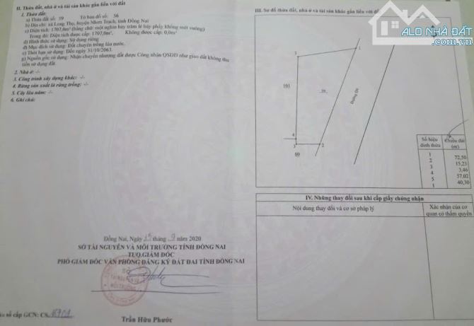 Bán đất 2 mặt tiền trước sau 6800m2 Đường Huỳnh Thúc Kháng, Long Thọ, Nhơn Trạch, Đồng Nai - 4