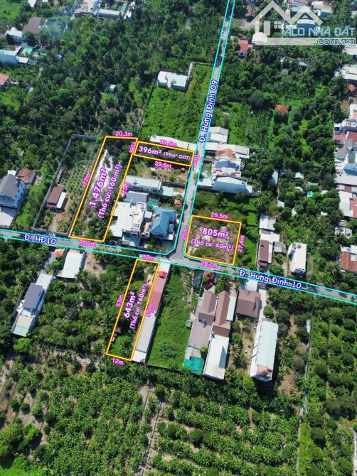 4 Lô Đất Đường Hưng Định 10 và Hưng Định 09 Cần Bán, Từ Cầu Ngang vào 500m