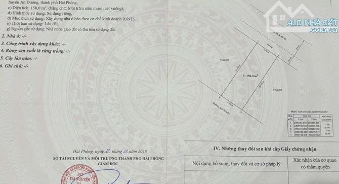 Bán lô DUY NHẤT xây biệt thự SIÊU ĐẸP Trang Quan, An Đồng, An Dương, Hải Phòng. 4,7 tỷ