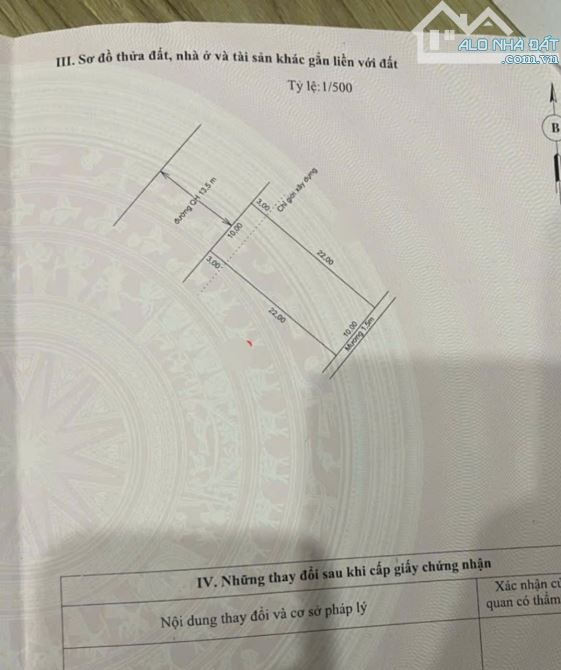 Đất k Q .H Bảo, Vinh Giang, Phú Lộc, TP Huế.   Diện tích : 250 m2 (10 m* 25 m)   Hướng Đô - 3