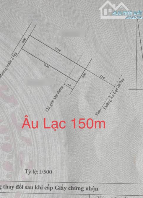 Cần Bán Lô mặt tiền Âu Lạc 150m - 1