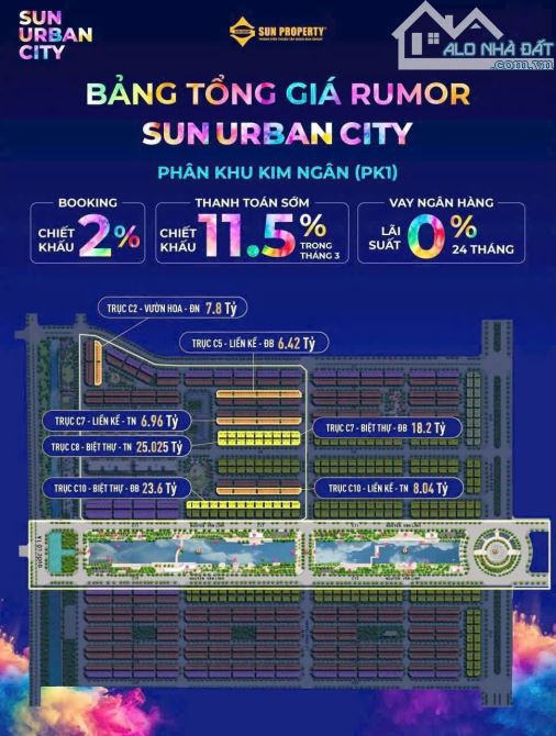 Nhận Booking sớm chiết khấu đến 13% tại Sun Urban City Hà Nam