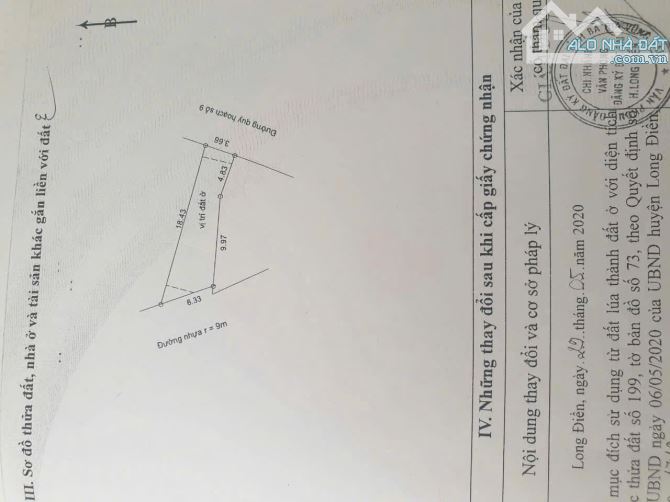 ĐẤT 2 MẶT TIỀN ĐƯỜNG QUY HOẠCH SỐ 9 LONG ĐIỀN - 1