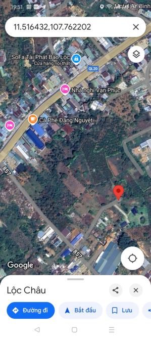 855m2 400m thổ cư hẻm 857 Lộc Châu Bảo Lộc. - 2