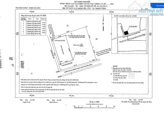 BÁN NHÀ XƯỞNG MT DH619, LONG NGUYÊN, BÀU BÀNG, DT:45x92, SKC5000M2, SHR, GIÁ 44 TỶ TL - 6