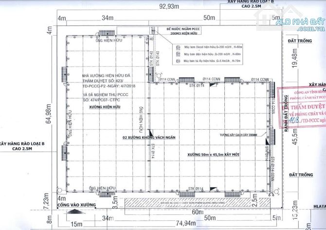 BÁN NHÀ XƯỞNG MT DH619, LONG NGUYÊN, BÀU BÀNG, DT:45x92, SKC5000M2, SHR, GIÁ 44 TỶ TL - 7