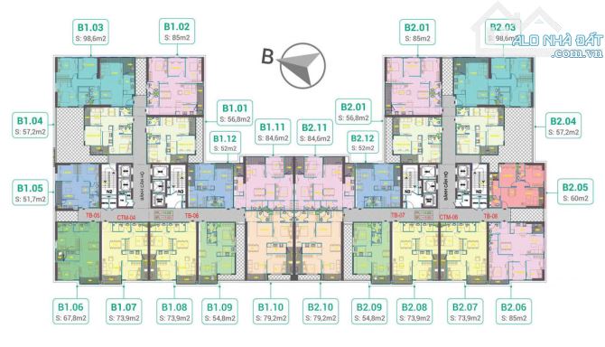 Chung Cư Cao Cấp - Quận Hoàng Mai, 3 Ngủ, 2 WC, 1 Ban Công 99,4m2 - Ưu Đãi Chỉ 7xxx tỉ - 7