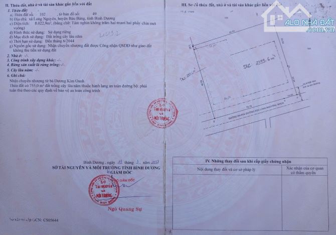 BÁN NHÀ XƯỞNG MT DH619, LONG NGUYÊN, BÀU BÀNG, DT:45x92, SKC5000M2, SHR, GIÁ 44 TỶ TL - 8