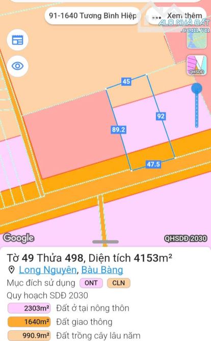 BÁN NHÀ XƯỞNG MT DH619, LONG NGUYÊN, BÀU BÀNG, DT:45x92, SKC5000M2, SHR, GIÁ 44 TỶ TL - 9