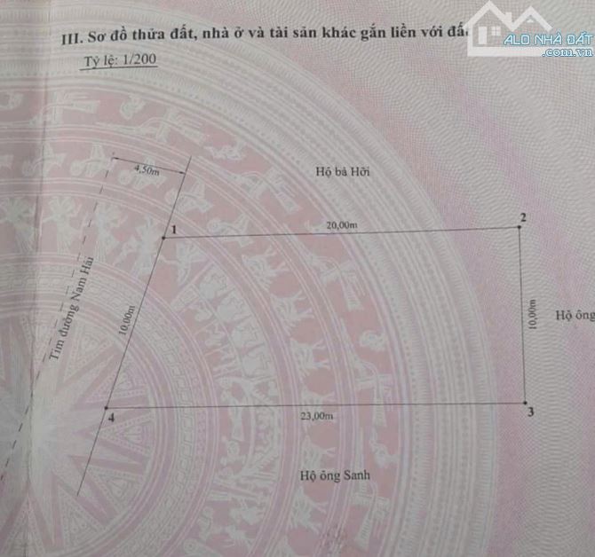 Bán lô biệt thự 200m mặt đường Nam Hải Hải An Hải Phòng