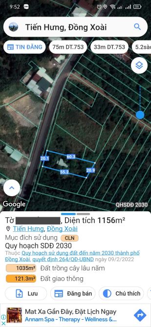 Bán 20x55m mặt tiền DH.507 Tiến Hưng T.p Đồng Xoài