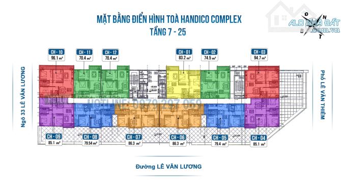 Vị trí dự án: Số 33 Lê Văn Lương (Lô đất 3.10) Nhân Chính Thanh Xuân HN Tổng diện tích đất