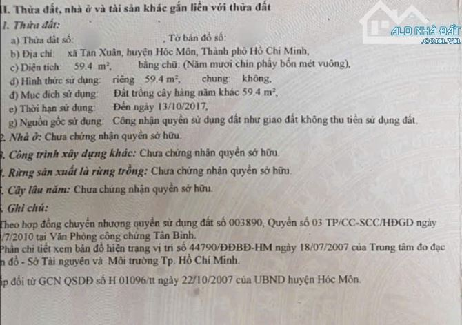 Bán GẤP CĂN nhà 60m2 đường Tân Xuân 1 Hóc Môn giá 1ty730tr SHR - 11