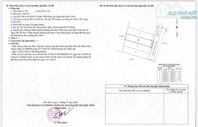 🏠 Bán lô đất thổ cư hẻm 8m - 💰 Giá: 4.2 tỷ - 📏 Diện tích: 5x20m, tổng 110m² - 1