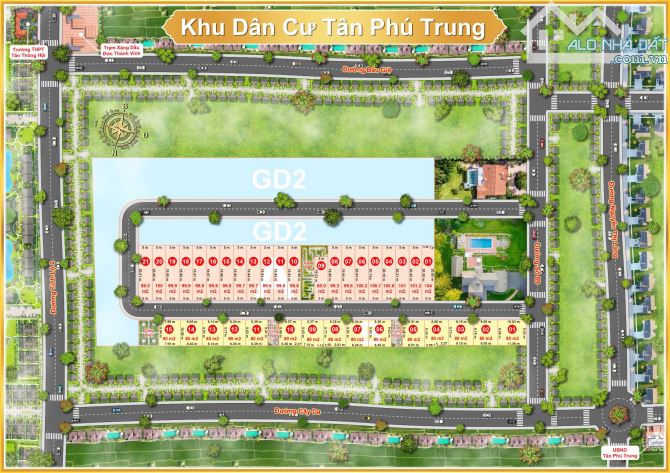 Mở bán 80 nền Khu dân cư Tân Phú Trung, đường Cây Da 100m2 SHR 2025, Giá bán 1 tỷ 8! - 1