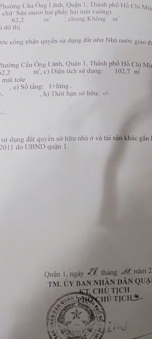 Bán đất tặng nhà -  hẻm ngắn  ngay TT Q1 ,góc đường Trần Hưng Đạo – Đề thám ,Q1 , 11,5 TỶ - 2