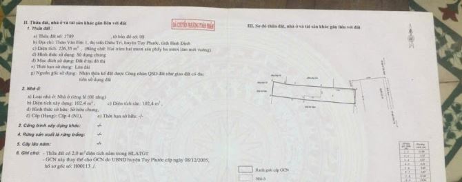 Bán nhà 3 tầng mặt tiền Trần Phú, TT thị trấn Diêu Trì, Tuy Phước