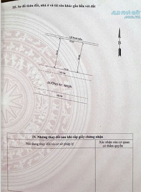 Bán đất biệt thự 15x20m, đường N1 KDC Bình Nguyên p.Bình An kế làng đại học - 1