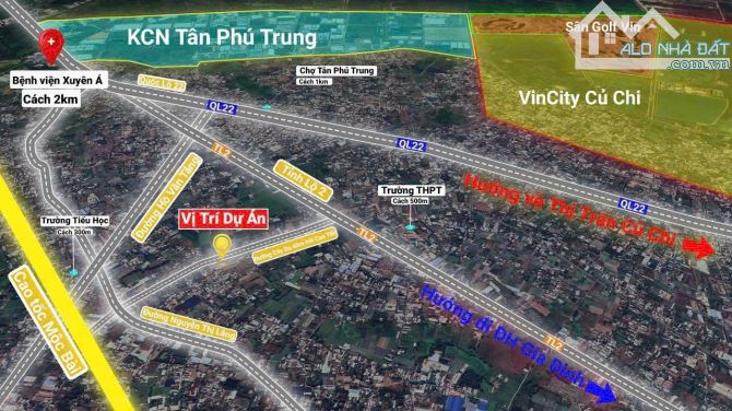 Bán đất gần KCN Tân Phú Trung 80m2 - 1,7 tỷ- Sổ hồng riêng - 3