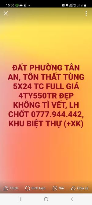 BÁN ĐẤT EATU BUÔN JU, ĐƯỜNG NHỰA 2ÔTÔ DÂN CƯ HIỆN HỮU TIỆN ÍCH BAO QUANH DT 5X54 TC60M  TÌ - 4