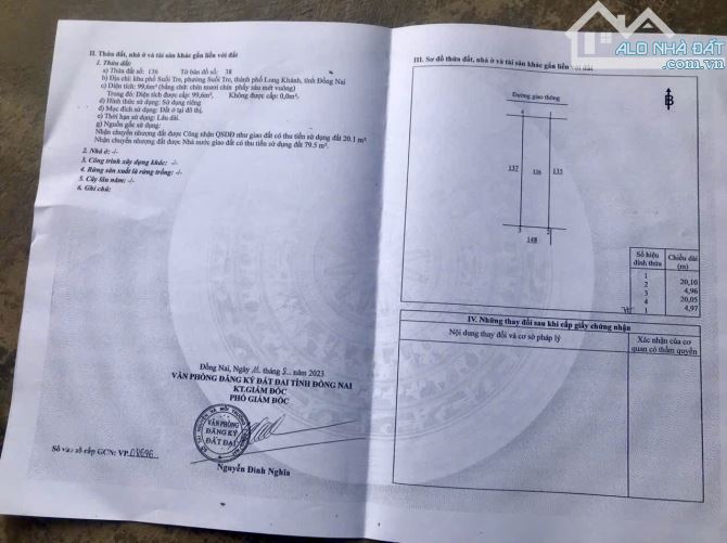 ✨ 2 Nền Liền Kề phường Suối Tre, MẶT TIỀN NHỰA KINH DOANH: 5x20m (Full ODT) - 2.35 Tỷ/ Nền - 5