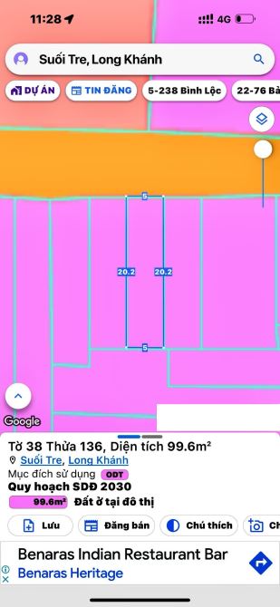 ✨ 2 Nền Liền Kề phường Suối Tre, MẶT TIỀN NHỰA KINH DOANH: 5x20m (Full ODT) - 2.35 Tỷ/ Nền - 6