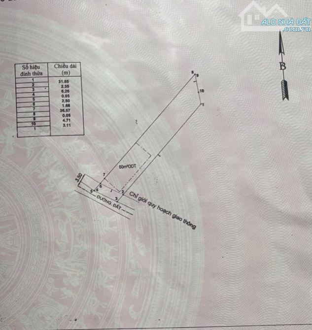 3 Tỷ 900__225m2 (6,26x35)__Nhà Cấp 4, đường thông__hẻm xe tải cách đường Liên Huyện 100m - 9