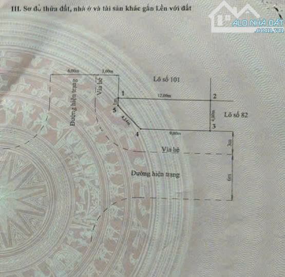 Bán đất lô góc tái định cư vườn mơ , 358 đà nẵng