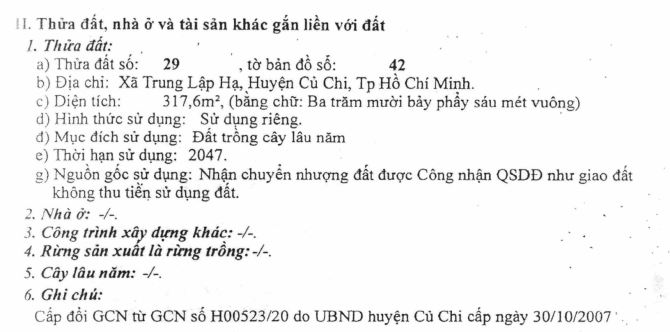 Bán đất mặt tiền Trần Thị Rộng, Trung Lập Hạ, H,Củ Chi, Tp.Hồ Chí Minh.