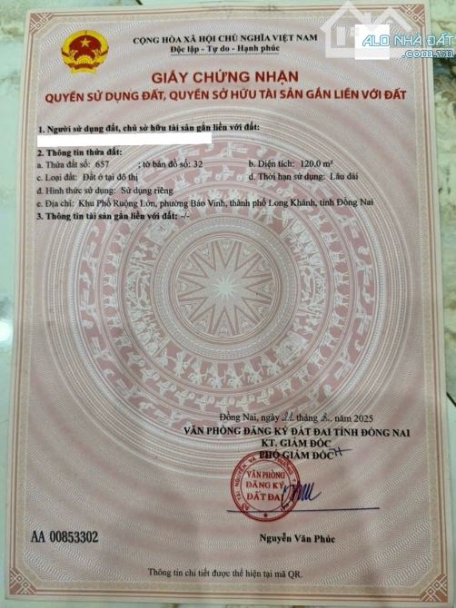 ✨ Còn Duy Nhất 1 Nền liền kề phường Bảo Vinh, 5x24.11m (Full ODT) đường Bê Tông 4M - 910Tr - 4