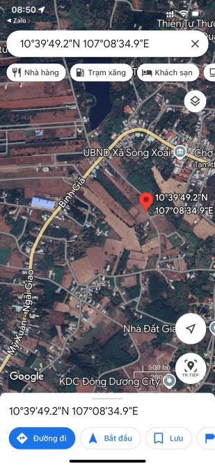 Phú mỹ lên Thành Phố còn xót lại lô đường nhựa 2 mặt tiền chỉ 850tr - 1