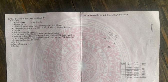 Bán 3 lô đất liền kề , thôn 1 xã Diên Phú, H.Diên Khánh giá bán 670tr - 5