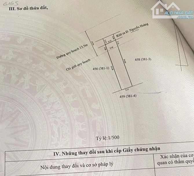 Đất Kiệt 57 Nguyễn Hoàng. 116m² rộng 5.13m. Đường 13m