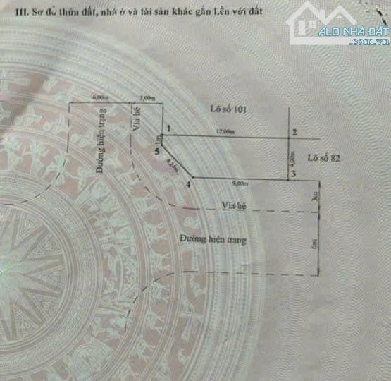 Bán đất lô góc tái định cư Vườn Mơ 358 Đà Nẵng - DT 43m - Mt 4m giá 71 triệu/m - 2