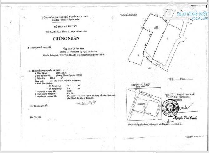 DT: 101m2 GIÁ: 1.4 TỶ. BÁN NHÀ PHƯỜNG PHƯỚC NGUYÊN, TRUNG TÂM THÀNH PHỐ BÀ RỊA GIÁ RẺ - 4